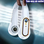 Wiederaufladbarer USB-Nackenventilator für kraftvolle, leise Kühlung – Ideal für den Einsatz im Freien und drinnen