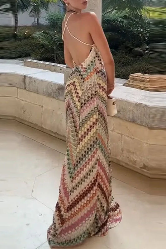 Kleid mit V-Ausschnitt in Grün