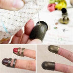 Vintage Metall Nadelfinger: Robuster Schutz beim Nähen