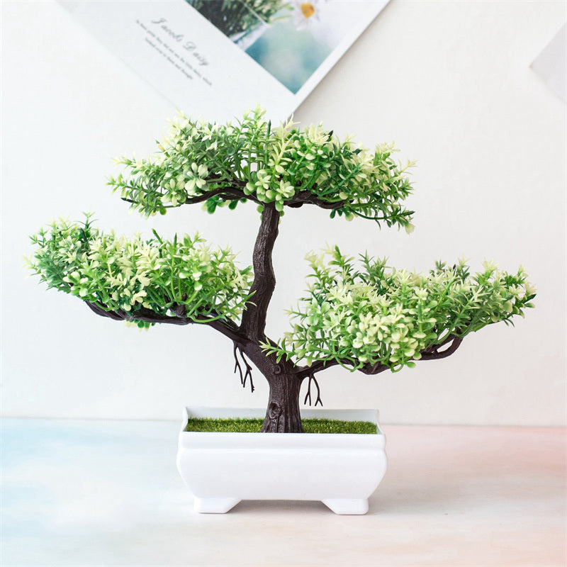 BlossomBonsai Kunstbaum – Realistischer Mini-Bonsai inklusive Rosa Blüten