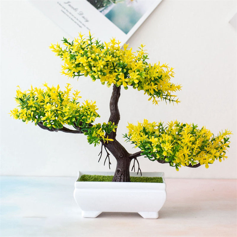 BlossomBonsai Kunstbaum – Realistischer Mini-Bonsai inklusive Rosa Blüten