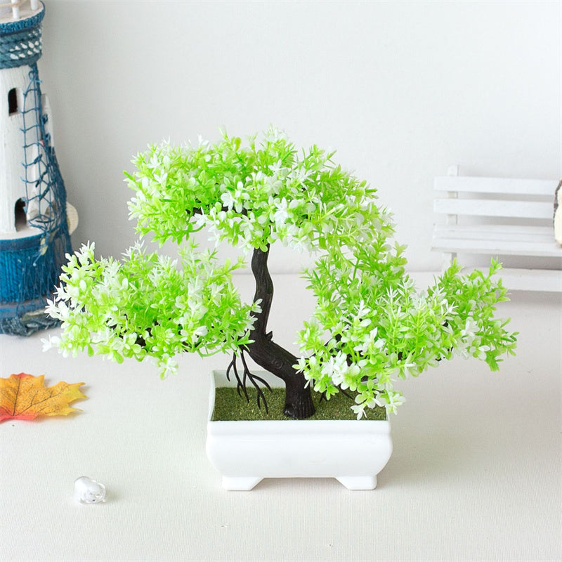 BlossomBonsai Kunstbaum – Realistischer Mini-Bonsai inklusive Rosa Blüten
