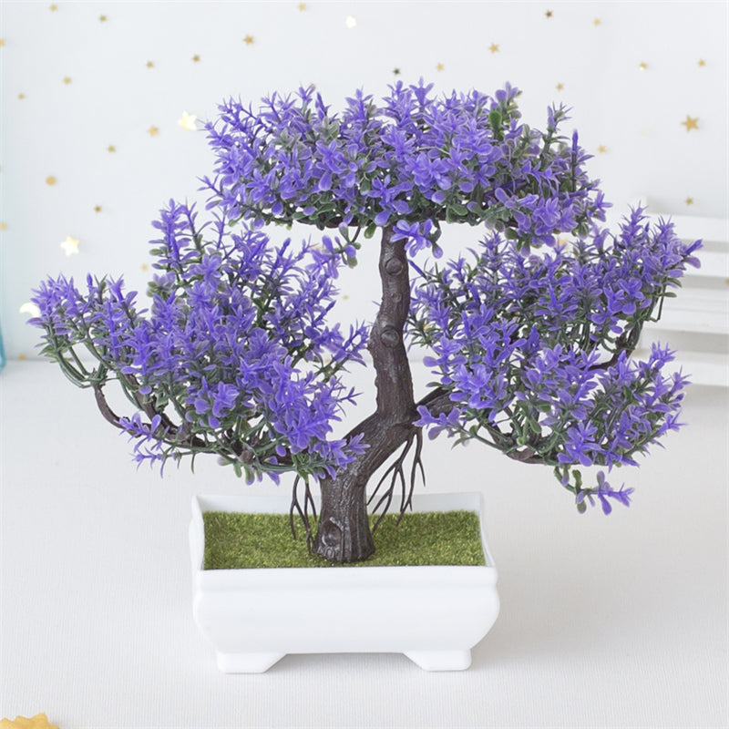 BlossomBonsai Kunstbaum – Realistischer Mini-Bonsai inklusive Rosa Blüten