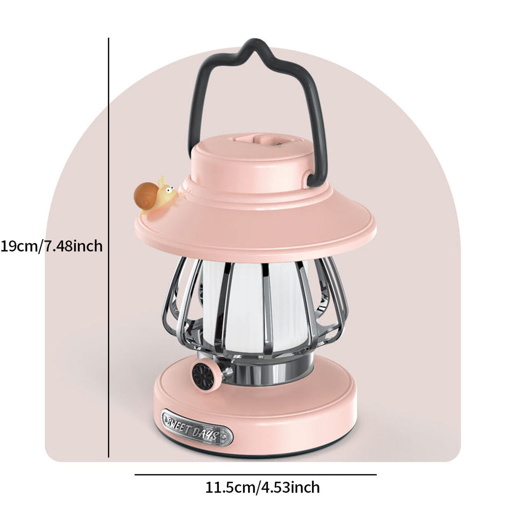 SnailGlow Tragbare Campinglampe: USB-wiederaufladbare Nachtlampe