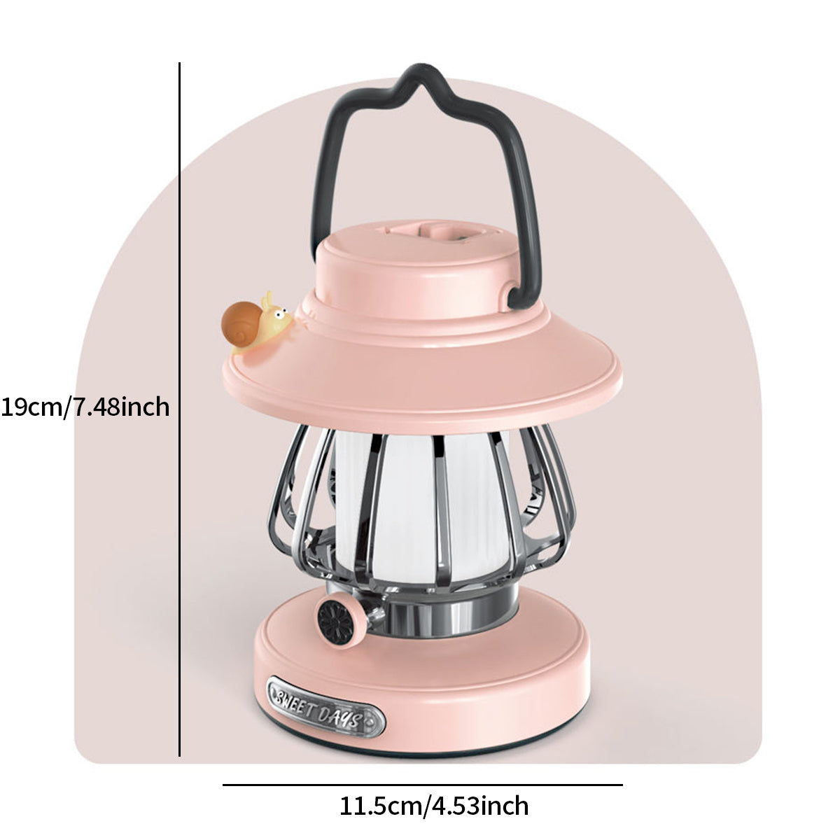 SnailGlow Tragbare Campinglampe: USB-wiederaufladbare Nachtlampe