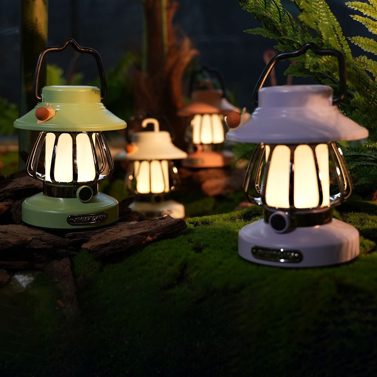 SnailGlow Tragbare Campinglampe: USB-wiederaufladbare Nachtlampe