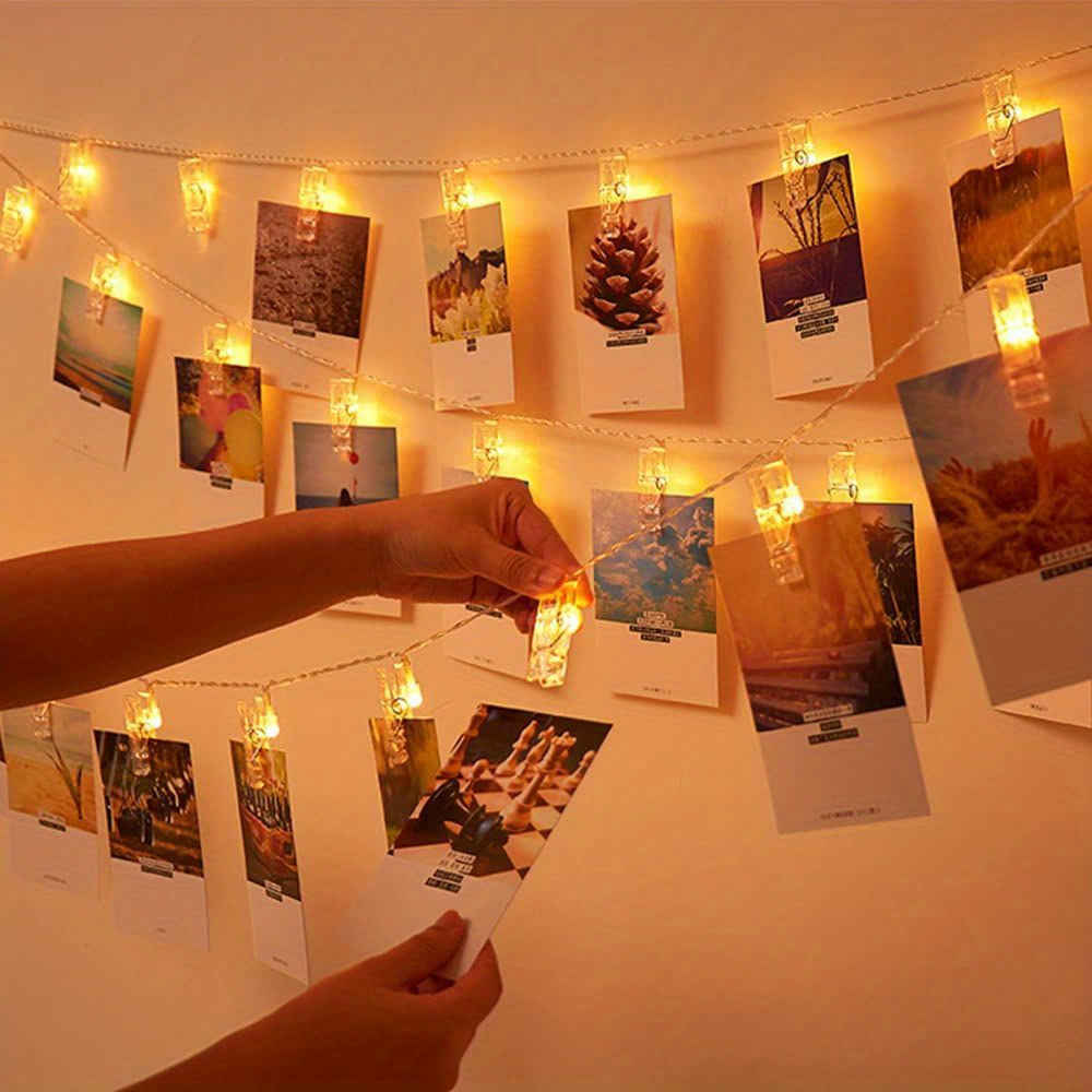 LumiClip LED Lichterkette – Magische Lichterkette mit Fotoclips
