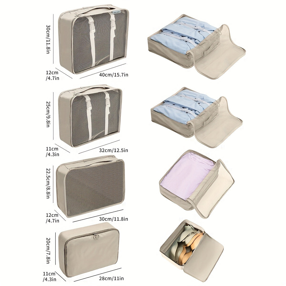 PackMate 11-teiliges Verpackungswürfel-Set: Organisiere Dein Gepäck