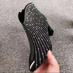 Damen Stiefeletten mit Strass und Blockabsatz