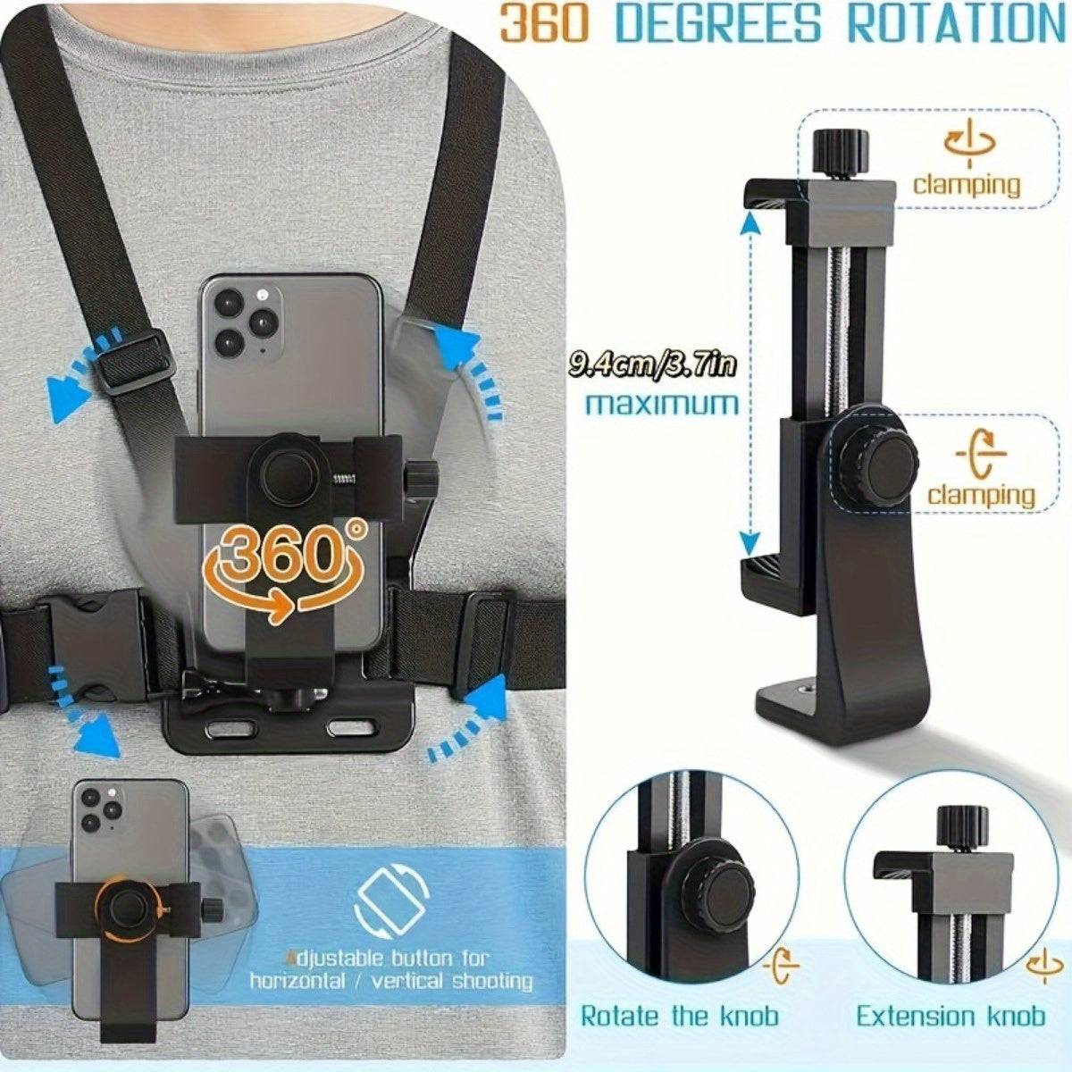 Handsfree Brustgurt – Für Einfaches Filmen sowie Fotografieren