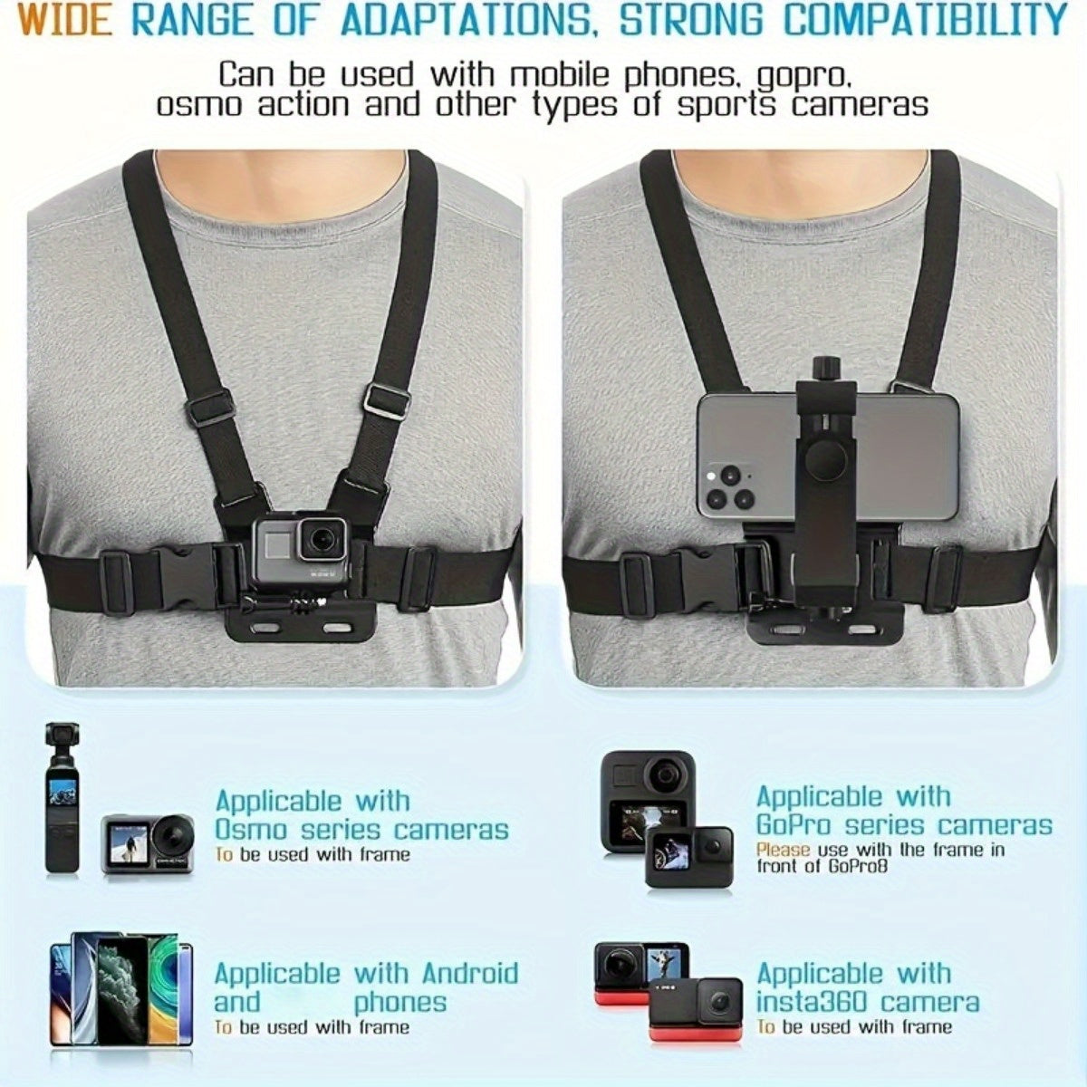 Handsfree Brustgurt – Für Einfaches Filmen sowie Fotografieren