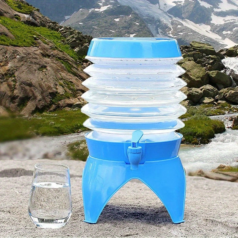 Tragbarer faltbarer Wassereimer – 3,5L inklusive ausziehbarem Wasserhahn