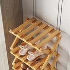 Funktionales Bambus Schuhregal – Platzsparend und Flexibel für Kleine Räume