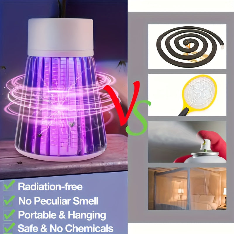 Wiederaufladbare Mückenlampe: 360° UV-Elektroschock-Insektenvernichter