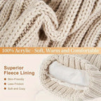 Lieke 3-in-1 Winterset – Warme Strickmütze, Schal sowie Handschuhe