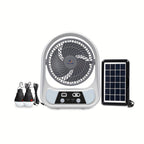 Tragbarer solarbetriebener Ventilator sowie Nachtlicht – Multifunktional und wiederaufladbar