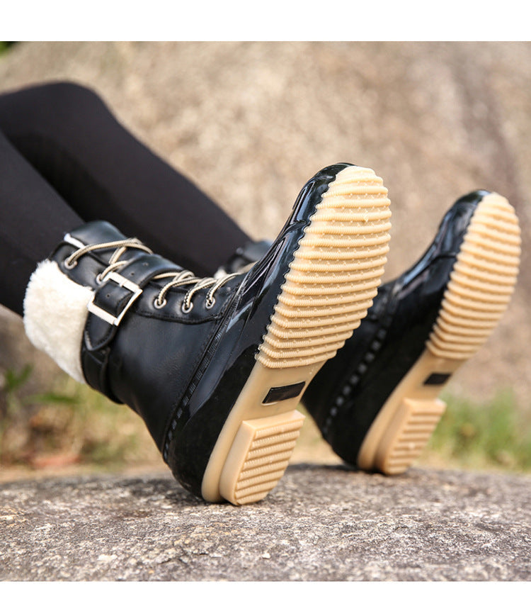 Stiefel im Vintage-Look gefüttert