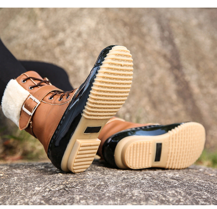 Stiefel im Vintage-Look gefüttert