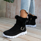 Warme Samt-Schneestiefel für Damen – Komfortabel und Elegant