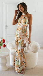 Leilani -Maxikleid mit Neckholder und offenem Rücken