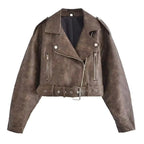 Lederjacke im Retro-Stil