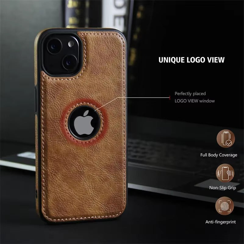 Luxuriöse Leder iPhone Hülle: Geschäftlich & Schützend