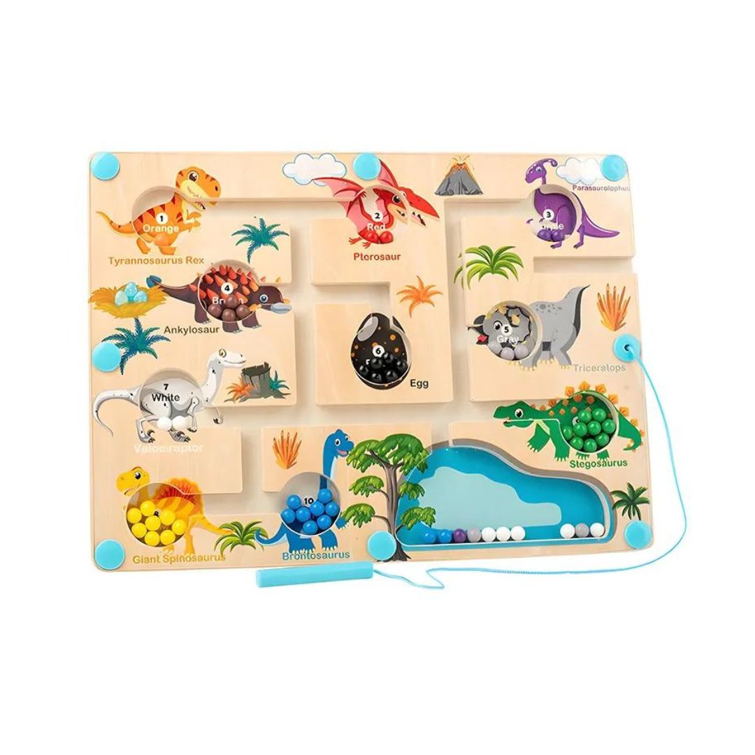 Pädagogisches Magnetisches Dinosaurier-Labyrinth – Farben sowie Zählen lernen