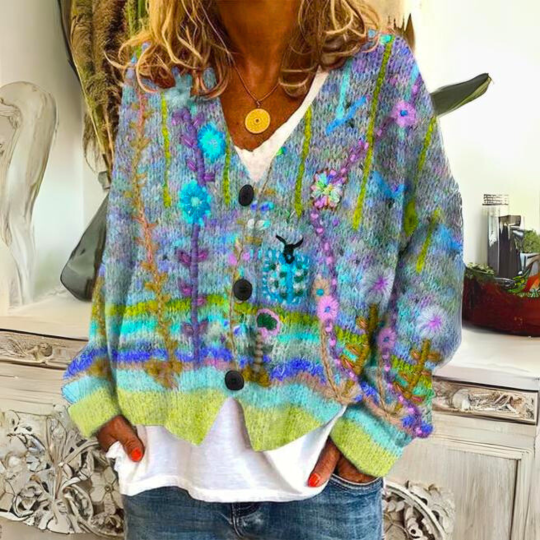 Weicher Und Bunter Strickpullover