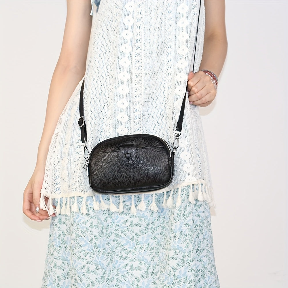 Große Kapazität Vintage Crossbody Tasche – Echtleder inklusive mehreren Fächern