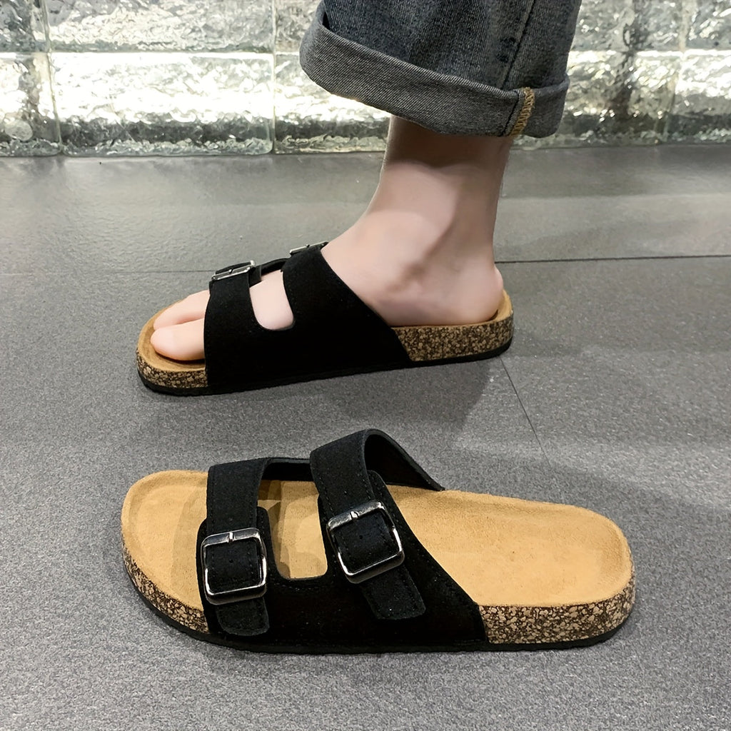 Retro-Sandalen mit doppelten verstellbaren Schnallen für Herren – Komfortabel und elegant für Herren