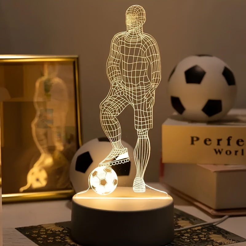 Fußballer 3D-Lampe – Ideal für eine sportliche Atmosphäre