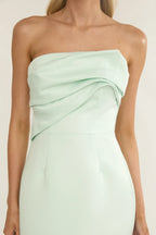 Damen Abendkleid trägerlos mit Drapierung