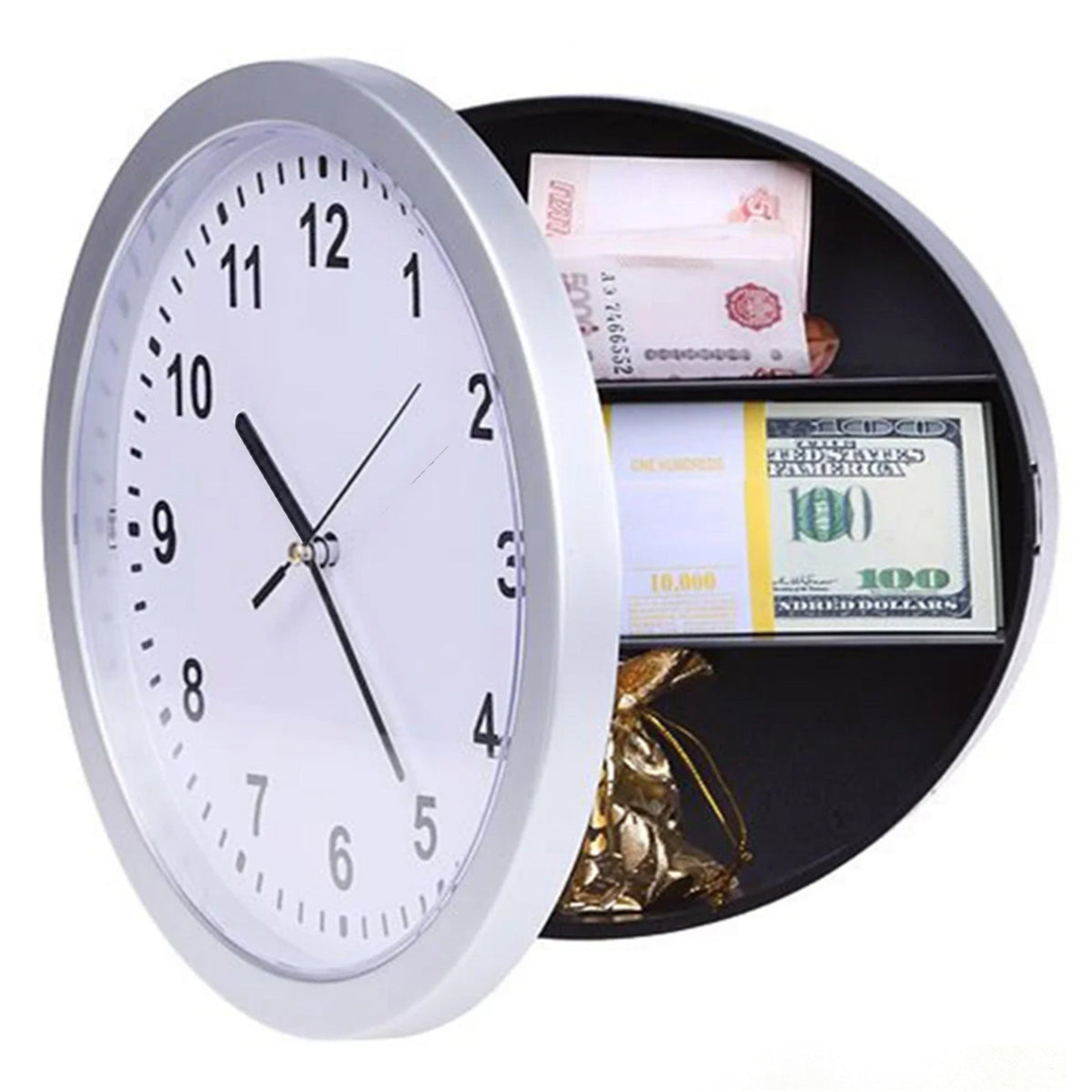 Wanduhr mit geheimem Stauraum – Funktional und diskret