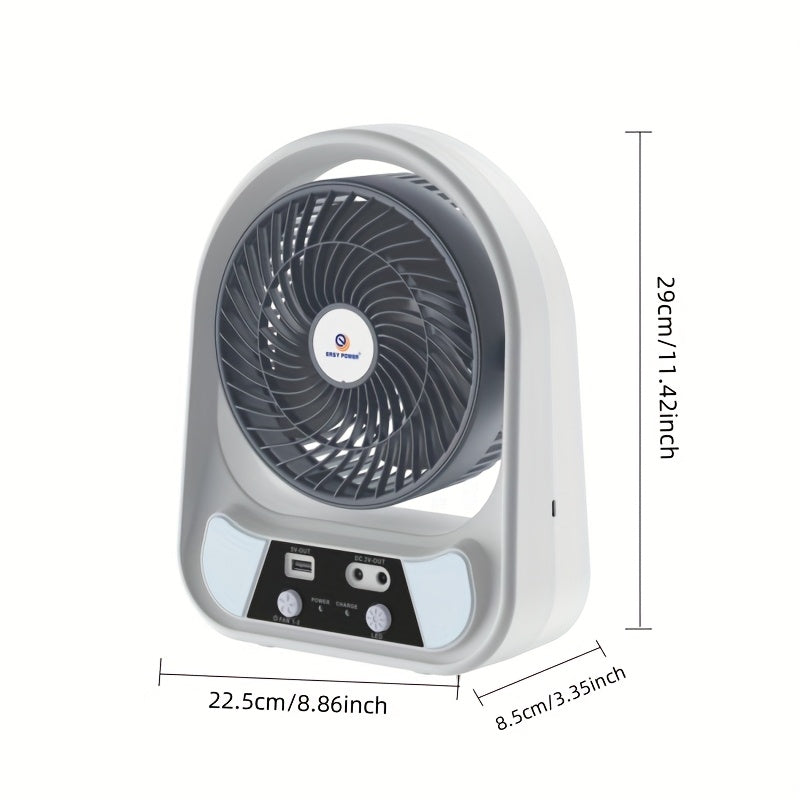 Tragbarer solarbetriebener Ventilator sowie Nachtlicht – Multifunktional und wiederaufladbar