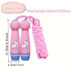Unicorn Springseil - Gemütliches Springseil für Kinder inklusive Holzgriffen