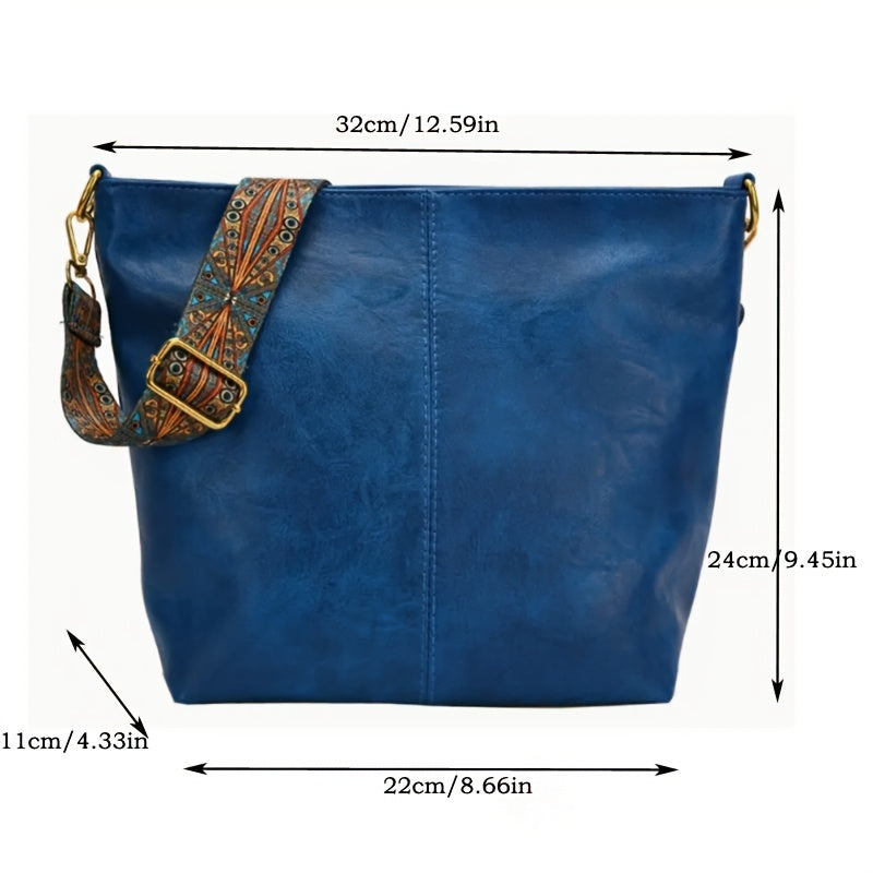 Breite Geometrische Tasche – Große Kapazität Crossbody inklusive Retro-Vibe