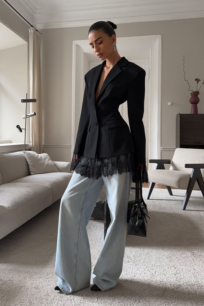 Blazer mit Spitze