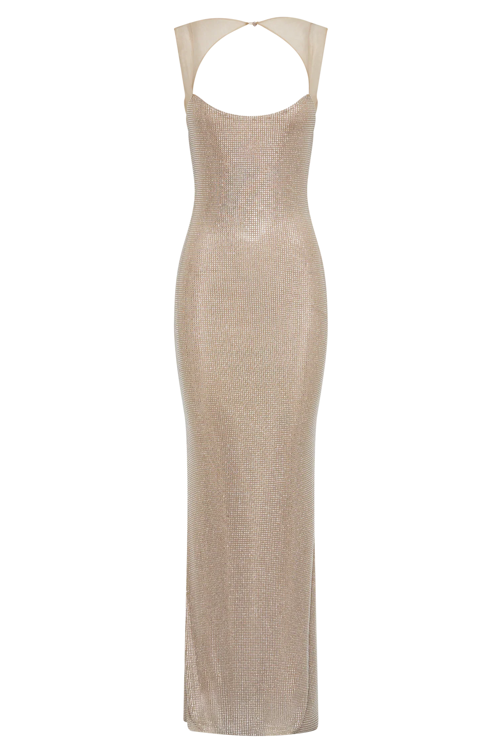 Damen Abendkleid mit Glitzer und Spaghettiträgern