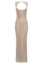 Damen Abendkleid mit Glitzer und Spaghettiträgern