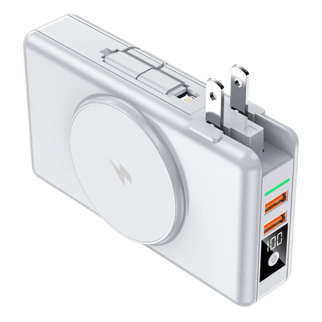 EnergieMate 5-in-1 Powerbank – Schlanker Reisebegleiter inklusive 15.000mAh
