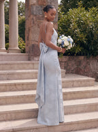 Satin-Maxikleid