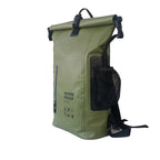 Wasserdichter 25L Rolltop-Rucksack mit mehreren Fächern, stabiler Schnallenversiegelung sowie Netz-Seitentasche