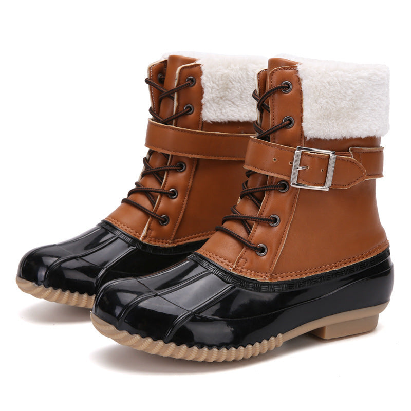 Stiefel im Vintage-Look gefüttert