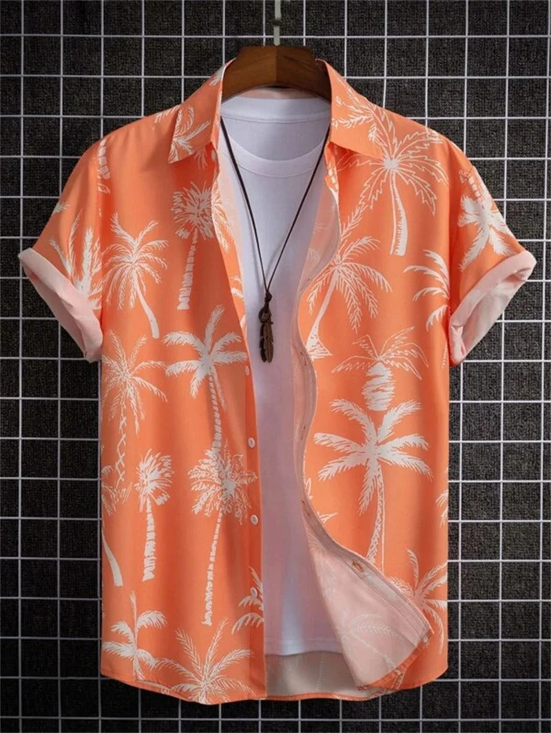 TropicWave Palmprint Hemd – Frisch und Elegant für Herren
