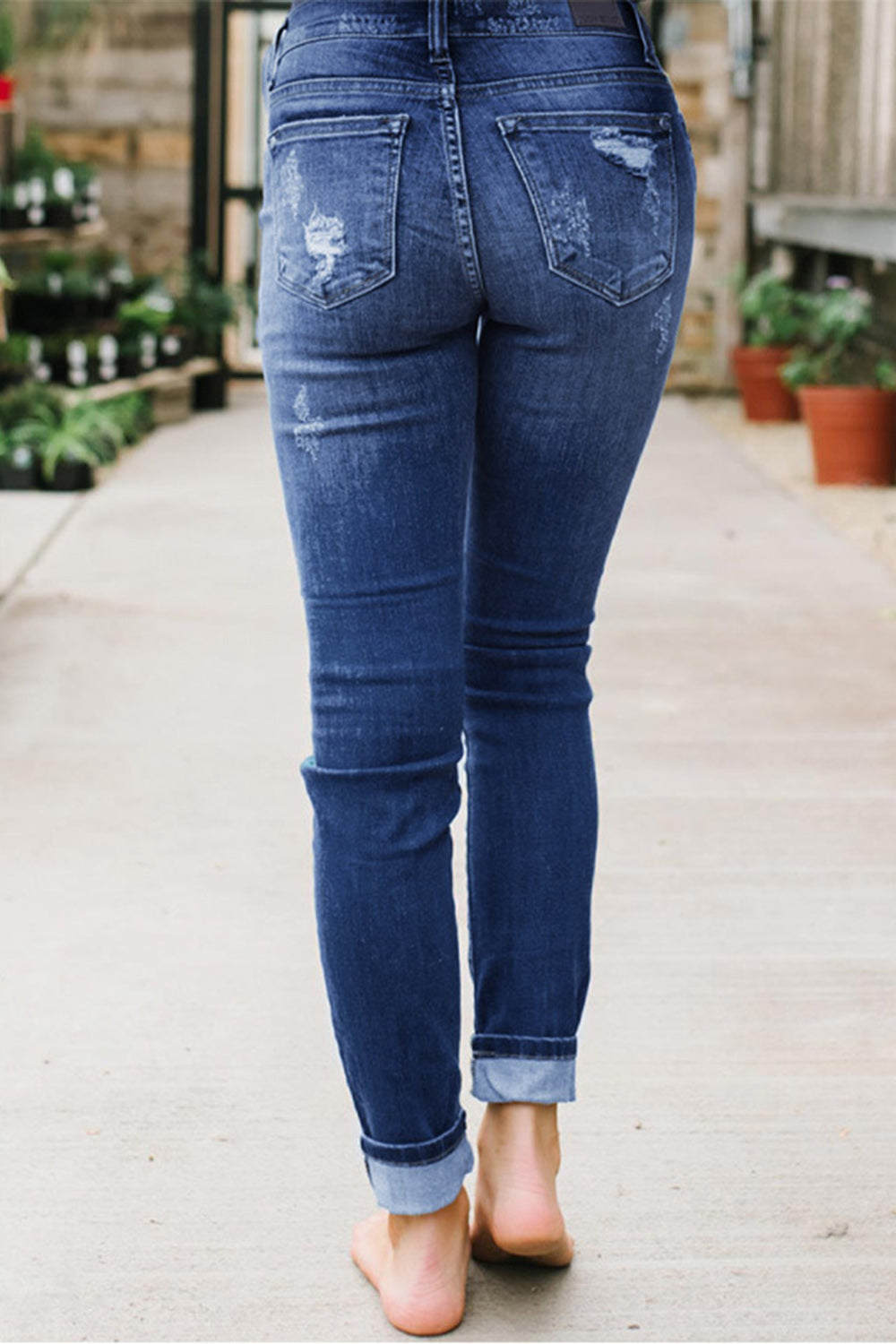 Jeans mit Leoparden-Print