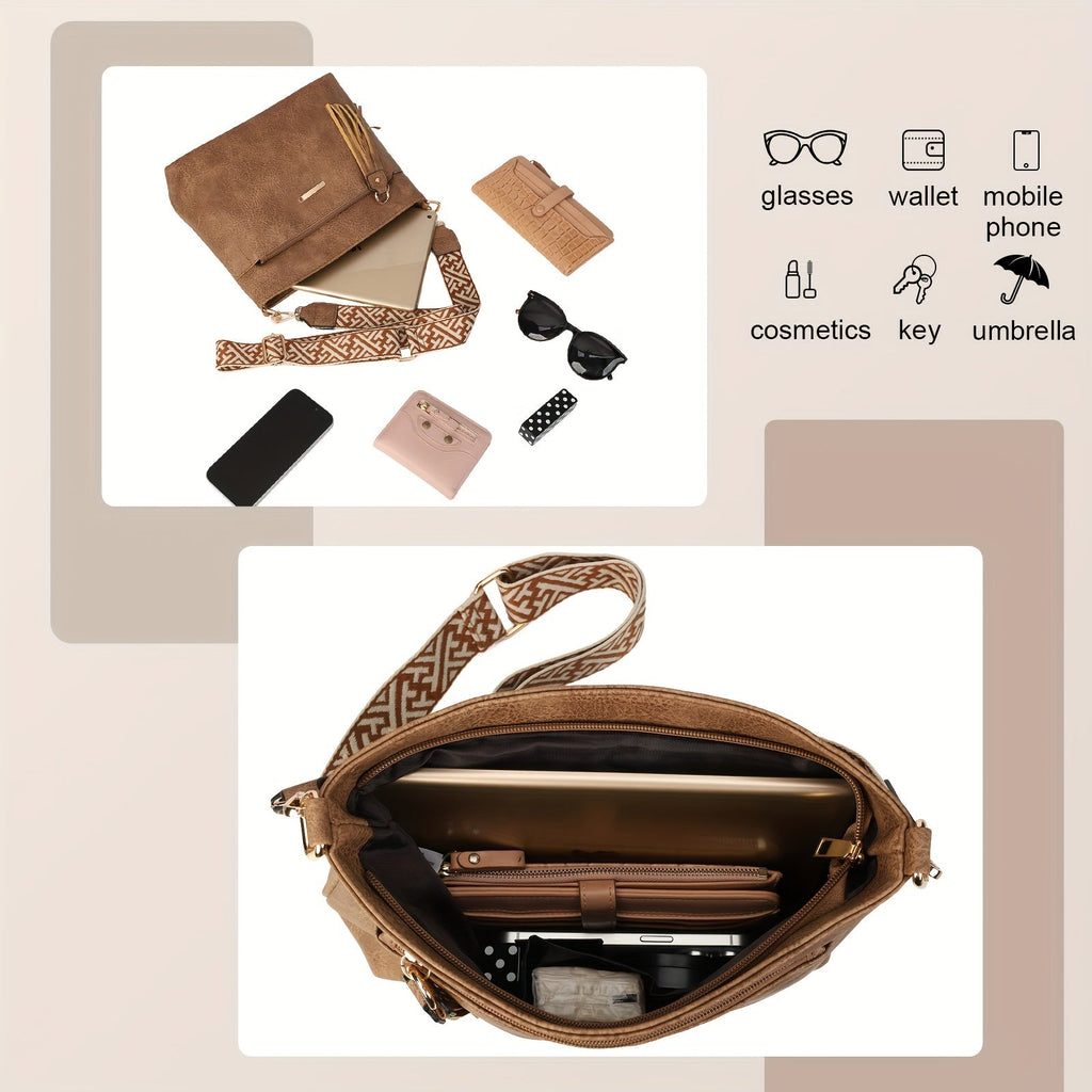 Chic PU Schultertasche – Elegant und Geräumig für Jeden Anlass