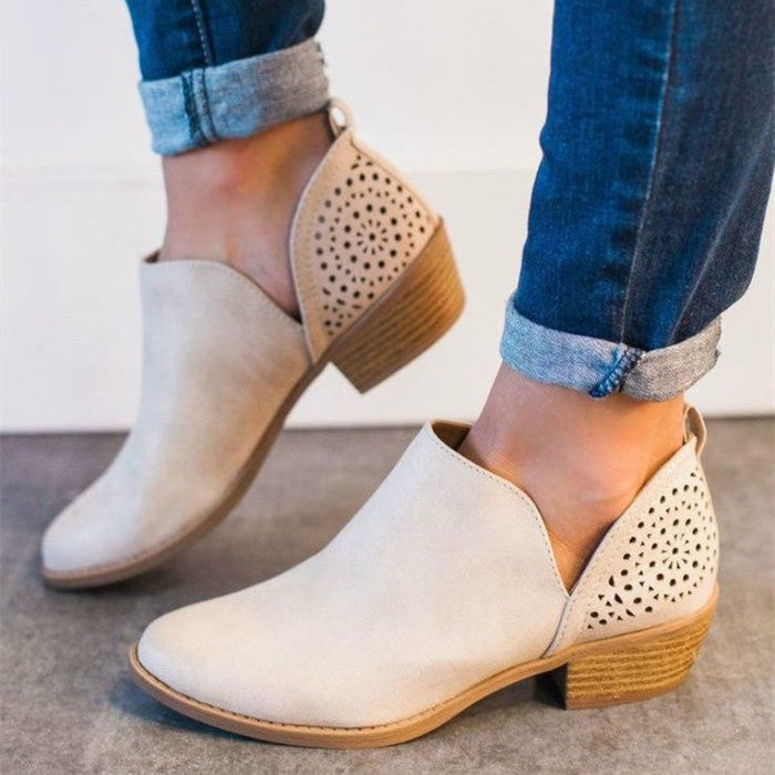 Stiefel im Vintage-Look mit hohem Absatz