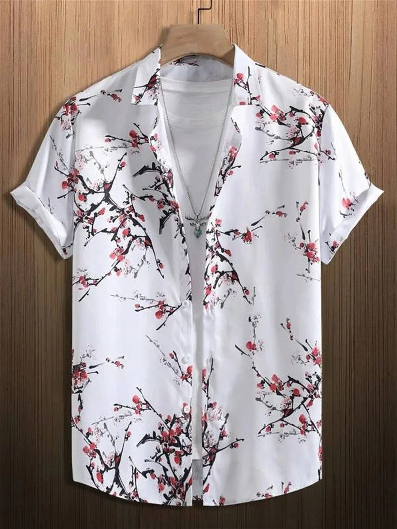 TropicWave Palmprint Hemd – Frisch und Elegant für Herren