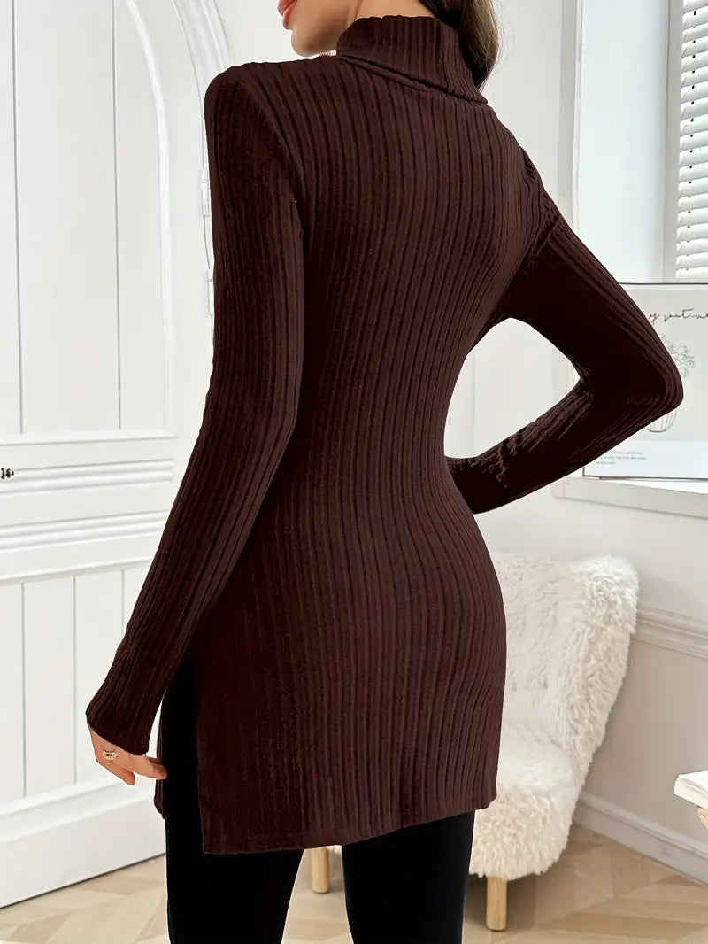 Eleganter Langärmeliger Pullover Mit Schmaler Passform Für Den Herbst