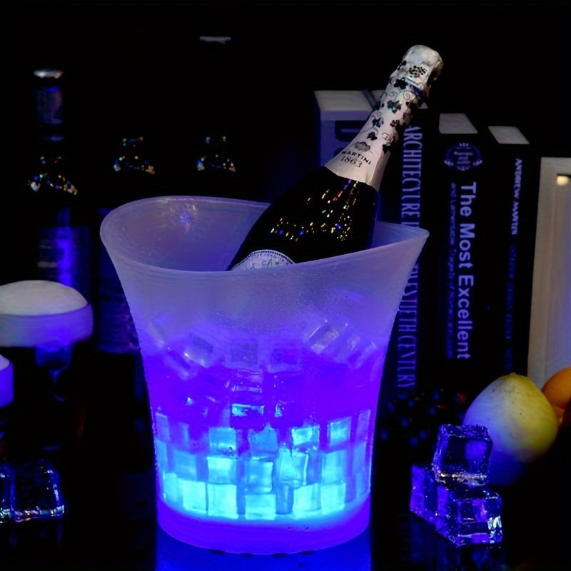 5L LED-Beleuchteter Eiseimer – Ideal für Champagner und Bier